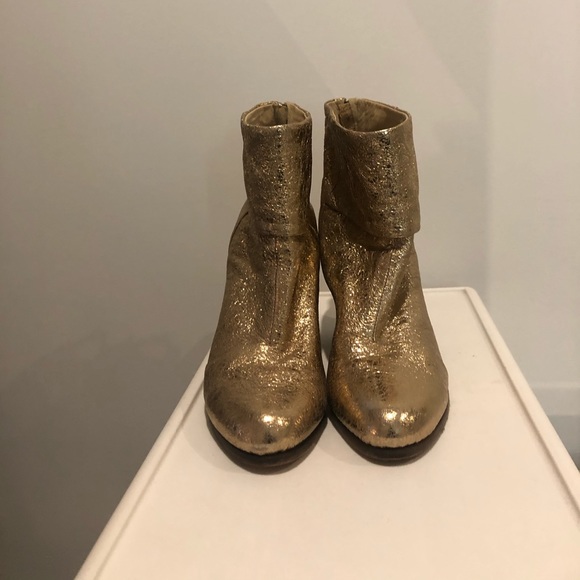 Rag and bone crackle leather gold boots size 40 - Picture 2 of 5